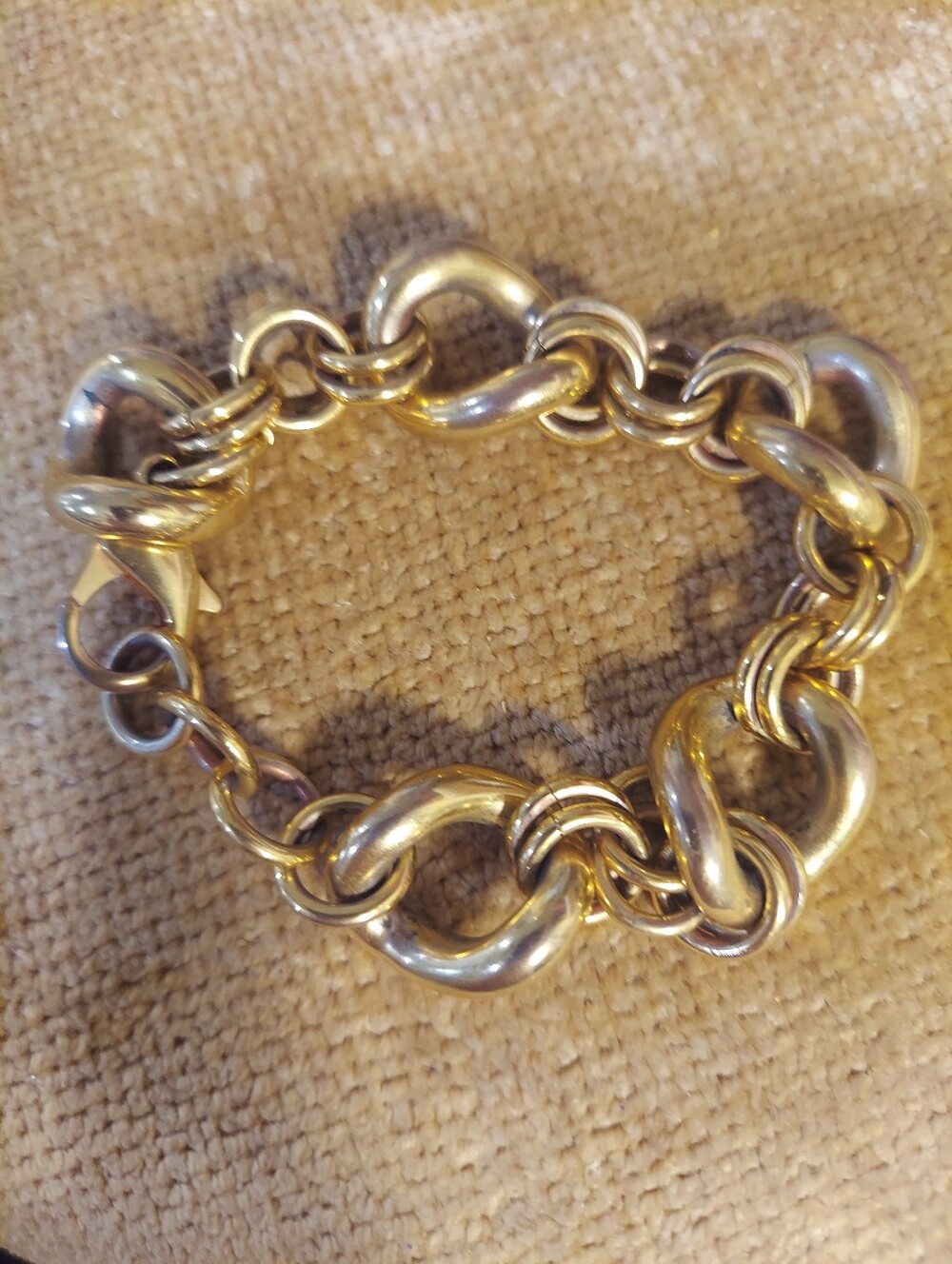 B Italy 18k Gf Chunky Bracelet
